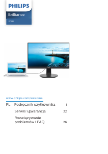 Instrukcja Philips 272B7QUPBEB Monitor LED