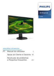 Manual Philips 272B8QJEB Monitor LED