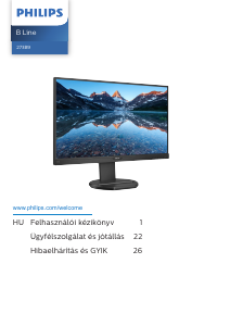 Használati útmutató Philips 273B9 LED-es monitor