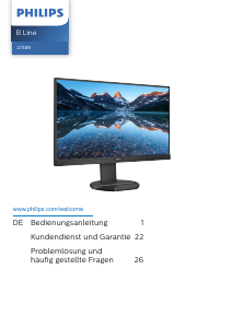 Bedienungsanleitung Philips 273B9 LED monitor