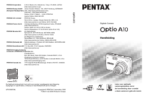 Handleiding Pentax Optio A10 Digitale camera