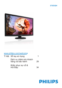 Hướng dẫn sử dụng Philips 273E3QHSS Màn hình LED