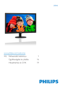 Használati útmutató Philips 273V5LHAB LED-es monitor