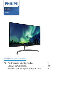 Instrukcja Philips 276E8VJSB Monitor LED