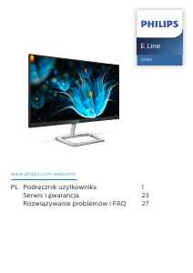 Instrukcja Philips 276E9QJAB Monitor LED