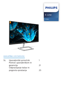 Priročnik Philips 276E9QJAB LED-zaslon