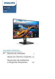 Manual Philips 278B1 B Line Monitor LED