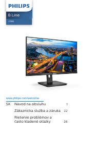 Návod Philips 278B1 B Line LED monitor
