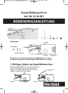 Bedienungsanleitung Weltbild 52 56 607 Nähmaschine