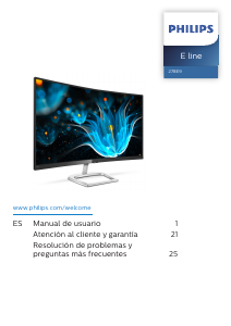 Manual de uso Philips 278E9QJAB Monitor de LED