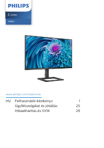 Használati útmutató Philips 288E2UAE E Line LED-es monitor