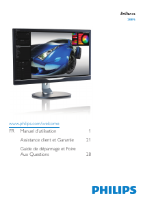 Mode d’emploi Philips 288P6LJEB Moniteur LED