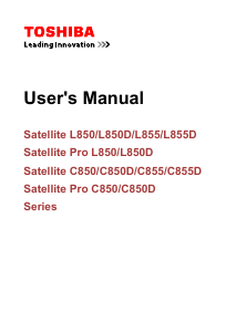 Bruksanvisning Toshiba C850D Satellite Pro Bärbar dator
