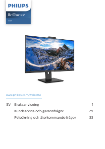 Bruksanvisning Philips 326P1H Brilliance LED skärm