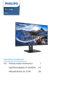 Használati útmutató Philips 328B1 B Line LED-es monitor