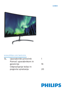 Priročnik Philips 328E8QJAB5 LED-zaslon