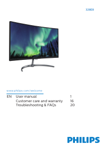 Manual Philips 328E8QJAB5 LED Monitor