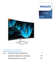 Használati útmutató Philips 328E9FJAB LED-es monitor