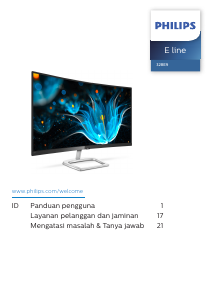 Panduan Philips 328E9FJAB Monitor LED