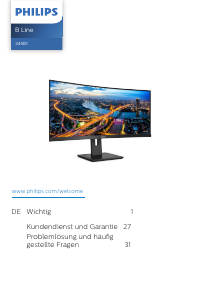 Bedienungsanleitung Philips 345B1C LED monitor