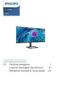 Panduan Philips 345E2AE E Line Monitor LED