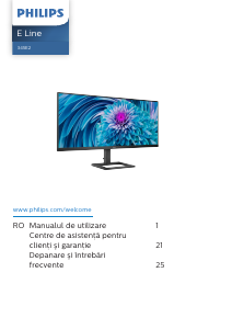 Manual Philips 345E2AE E Line Monitor LED
