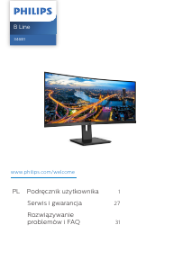 Instrukcja Philips 346B1C Monitor LED