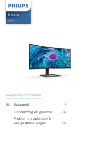 Handleiding Philips 346E2CUAE E Line LED monitor