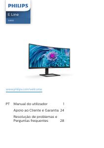 Manual Philips 346E2CUAE E Line Monitor LED