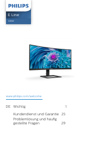 Bedienungsanleitung Philips 346E2CUAE E Line LED monitor