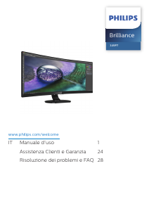 Manuale Philips 349P7FUBEB Monitor LED