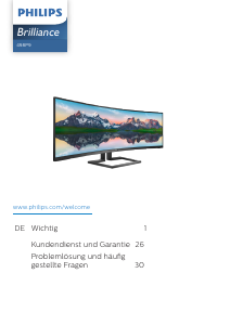 Bedienungsanleitung Philips 498P9 Brilliance LED monitor