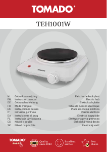 Handleiding Tomado TEH1001W Kookplaat