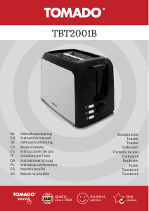 Manual Tomado TBT2001B Toaster