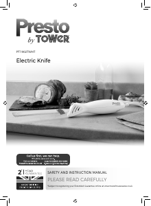 Manual Tower PT19027WHT Electric Knife