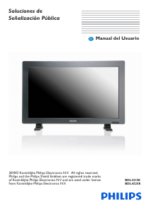 Manual de uso Philips BDL4225E Monitor de LED