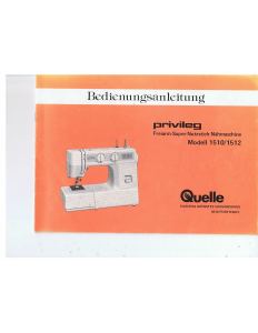 Bedienungsanleitung Privileg 1512 Nähmaschine