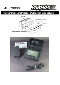 Mode d’emploi Powerex MH-C9000 Chargeur portable