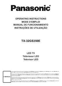 Manual de uso Panasonic TX-32GS350E Televisor de LED