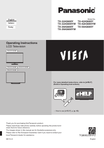 Manuale Panasonic TX-39AS600Y LED televisore