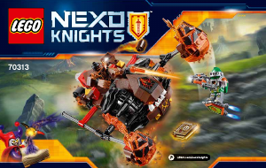 Bruksanvisning Lego set 70313 Nexo Knights Moltors lavakrossare