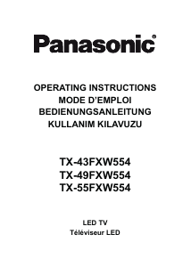 Mode d’emploi Panasonic TX-43FXW554 Téléviseur LED
