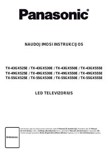 Vadovas Panasonic TX-43GX525E LED televizorius