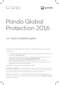 Handleiding Panda Global Protection 2016