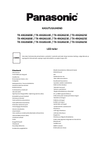 Kasutusjuhend Panasonic TX-49GX600E LED-teler