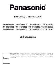 Vadovas Panasonic TX-55GX623E LED televizorius