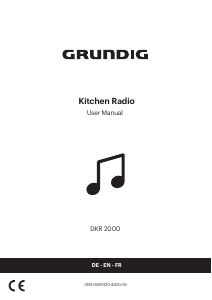 Bedienungsanleitung Grundig DKR 2000 BT DAB+ CD Radio