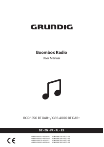 Manual de uso Grundig GRB 4000 BT DAB+ Set de estéreo