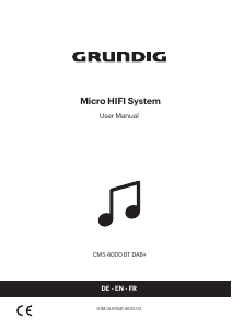 Handleiding Grundig CMS 4000 BT DAB+ Stereoset