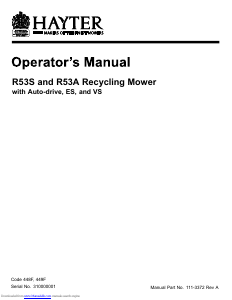 Manual Hayter R53S Lawn Mower